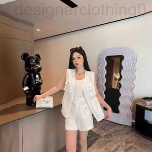 Women's Tracksuits Designer High quality 2024 summer two-piece set socialite high-end fashion vest shorts set VI5Q