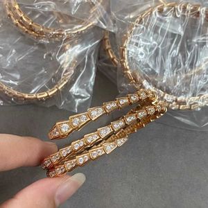 Alta marca de luxo Jóias projetadas pela pulseira Goll Snake Bracelet com diamante e com caixa de logotipo original Bvilgarly