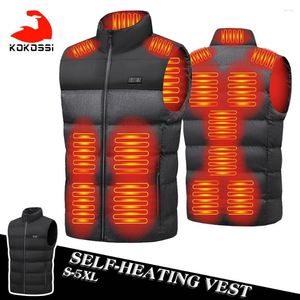 Jaquetas de caça kokossi inverno 15 áreas coletes aquecidos na jaqueta de aquecimento masculino USB Mulheres térmicas Coloque Térmica