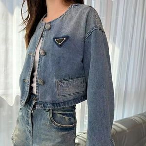 Kadın Ceketler Denim Ceket Yıkama Mavi Tasarımcı Kadın Tomurcuk Lüks Mektuplar Gömlekleri Kadın Tasarımcı Ceketler Sıkıntı Kot S-XL