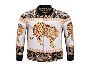 High Definition Printing A Leopards Men039s Loose Long Sleeve Shirts Slim Fit Business Dress Shirts For Man9820621