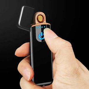 Lighters Electric light USB rechargeable windproof light touch sensitive switch mini light Isqueiro De plasma smoking accessories S24513