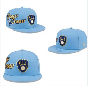 LOS ANGELES'''BREWERS'''BALL BOBLE Baseball Snapback para homens Mulheres Sun Hat Gorras Bordado Boston Casquette Campeões da World Series Campeões World Campeões Ajustados Caps A