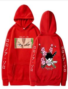 2021 New loose Fashion joker One Piece Anime Hoodie Roronoa Zoro Print Pullover Tops Long Sleeve Loose Casual Fashion Unisex H03148097