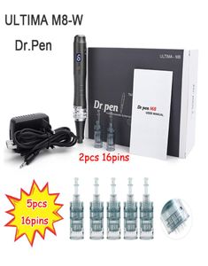 Dr Pen Ultima M8 med 7 PCS -patroner Trådlös derma penna hudvårdssats Microneedle Home Use Beauty Machine7761551