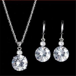 Fashion Jewelry Earring Necklace Two Piece Set Water Drop