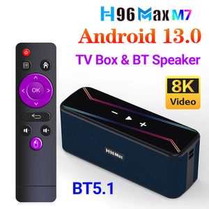 H96 Max M7 Android 13.0 TV Box RK3528 2G 16G/4G 32G Поддержка Dual Wi -Fi BT5.1 8K Видео видео -театра