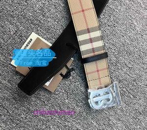 Designer BorBaroy Belt Fashion Buckle äkta läderberömd konserverad produkt Mens dubbelsidig bälte 8070294