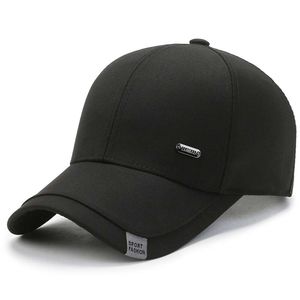 Męskie bawełniane czapkę baseballową Summer Regulowany tata kapelusz zwykły czarny czapkę golf golfowy