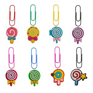 Decoração de festa Lollipop Cartoon Paper Clips Funny Markmarks PaperClips Colorf Paginação BK Para Enfermeira Presente de Escritório Cute com Drop del Otvb9