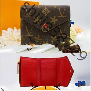 Luxury Bags Designer Bag Coin Purse Women Short Wallet Woman Purse Original Box Card Holder Ladies Handbag Checked Flower M41938