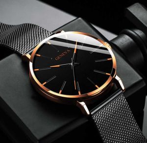 Orologi minimalisti della moda maschile Luxury Ultra sottile in acciaio inossidabile in acciaio inossidabile orologio in gol di rose Gold Men Watch Regali RELOJ HOMBRE3357512