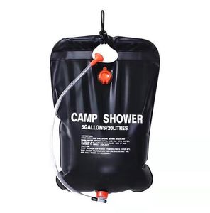 20L fällbar solduschväska utomhus badväska camping sol kompakt uppvärmda vatten duschväskor skrubba pooltillbehör