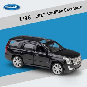 Diecast Model Cars Welly 1 36 2017 Cadillac Escalade Suv Simulator Снимите автомобильный автомобиль Metal Metal сплай