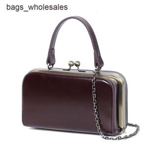 As lojas de malas de design são de 70% de desconto em 2024 New Womens Bag Bag Box de couro genuíno Mini portátil Corrente quadrada portátil Strap um ombro oblíquo straddletf2w