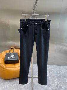 Denim Jeanshose Knie Skinny gerade Größe 28-40 Motorrad Trendy Long gerader High-End-Qualität Herrenlila Jeans Jean Männer Frauen Loch High Street Denim #192