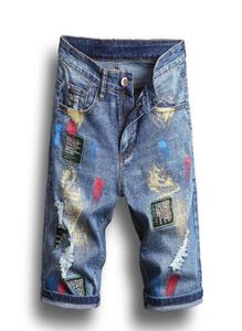 Qnpqyx Summer Mens Rise Dżinsy Stylista Mężczyzn Krótkie spodnie Męskie Krótkie kolano Homme Casual Jean Rozmiar 28402845020