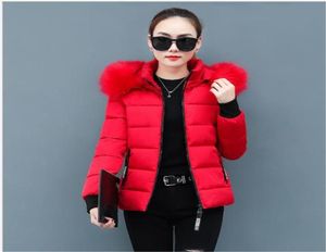 2019Fashion Autumn Winter Women Jacket Plus Size 4xl Down Cotton Coat Slim Female Hooded Fur Collar Zipper Casual Snow Wear H1912886661
