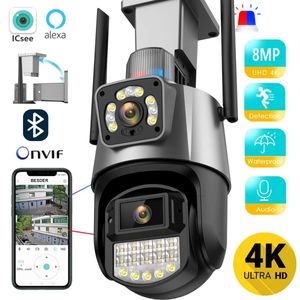 WLAN -Kamera -Kits 8MP 4K IP -Kamera Dual Objektiv 4MP Color Night Vision Automatic Tracking PTZ WiFi Camera Washington -CCTV -Überwachungskamera ICSEE J240518