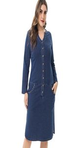 Miaoke 2020 Spring Ladies Plus Dize Denim Dress Женская элегантная одежда Большой платье с длинным рукавом3436225