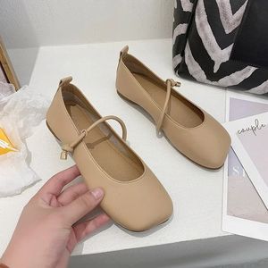 Casual Flat Boat Shoes Women Spring Fashion Round Toe Ballet Flat Shoes Bekväma mjuka grunda skor för kvinnor 240520