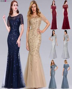Burgundowe sukienki druhny zawsze dość elegancka syrena o dekolt cekinowa sukienka weselna formalna suknie szata de soiree 2011191080832