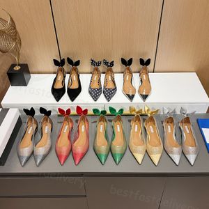 Lady Heels Aquazzu Leather Bow Tie Pump Pumps Bow Sandal Women High Heel Leather Pumps Thin Heel Pointy Toe Slingback Wedding Party Dress Pump