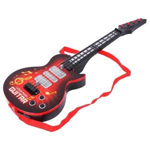 Guitar New Fun Electric Guitar Toys Fire Rock Band Music Electric Guitar Instrumental Education Toys Childrens Gifts WX