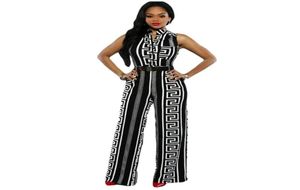 Whole Echoine 2017 Women Wide Leg Jumpsuit Plus Size Ovalongers Long Onlousers Outfits Women Black Print Gold Ladies Play6414203