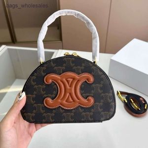 Factory Stores 75% Off Arc De 2024 Autumn/winter Half Round Bag Moon One Shoulder Diagonal Cross Mini Old Flower Handbag BoxDOF1