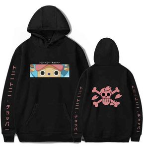 2021 Fashion Trendy Hooded ONE Piece Hoodie Men039s Sweatshirt Kids Tony Chopper Women039s Pullover Tops Anime Kawaii Printi7596543