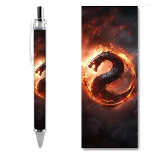 2/4PCS Flame Dragon Dazzling Cool Gel Pens Exclusive Design Customizable Caneta Hobby Collection