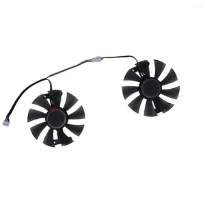 Chłodzenia komputerowe 2PCS/SET FL8015 12VB Karty graficzne wachlarz GPU Cooler dla Se Ji shi SJS RX 580 8GB 2048sp Gaming White Edition Karta wideo