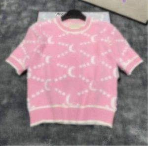 2024 Women Knits Tees Letter Print Designer T Shirt Fashion Short Sleeves Casual sweater Tops