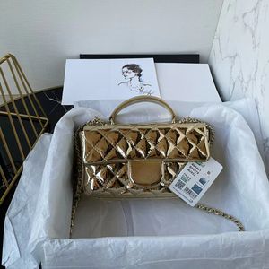 12a nuovissimo Specchio di qualità Specatore Gold Borsa da 20 cm Borsa per pattinata sacca vera in pelle trapuntata borse a tracota mini borse da donna con scatola con scatola