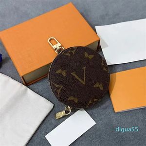 8,5 x 2 cm Designer okrągły model portfela Blak kluczycy kluczowe łańcuchy Projektanci Projektanci Bieci Breki do Porte Clef Prezent Mężczyzny Women Car Bag