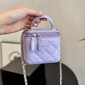 Ladies Designer Lovely Mini Makeup Bag Vanity Caixa de vaidade com espelho Bolsa Bolsa Bolsa Caminho Caminho Top Handel