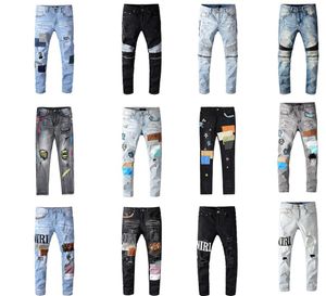 Toppmän och MS Pants Motorcykel Jeans Jeans Custom Punk Rock Privat LABEL Retro Gradient Gene Hip Hop Jeans 65820879