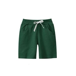 2-7T Verkauf von grünen Kinder Shorts Kordelstring Massive Jungen Mädchen Sommerhosen Hosen verkaufen Baby Wear Shorts 240425