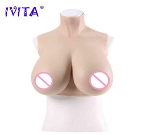 IVITA Original Smelly Artificial Silicone Forma fa false tette realistiche per crossdresser Transgender Drag Queen Shemale Cosplay H220514057433