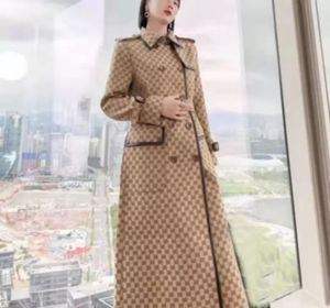 Women039S Trench Coat in the Long Fashion Letter Print Windproof5603659