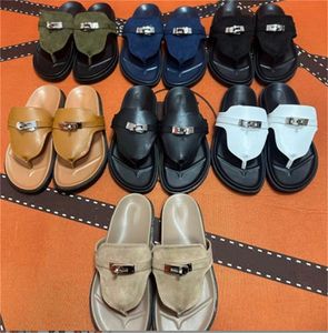 Sommerdesigner Flip-Flops Männer Frauen Empire Sandalen Schuhe Modemarke Leder Palladium Plattiert Buckle Beach Rabatt Slipper Onkel Pantoffeln 35-42