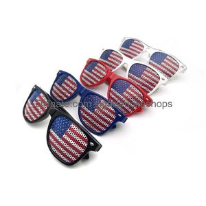 Andere festliche Partyversorgungen USA Flagge Sonnenbrille 4 Farben Amerika US Flags Brille Drop Lieferung Hausgarten DH7PX