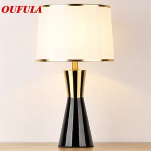 Table Lamps OULALA Ceramic Desk Luxury Modern Contemporary Fabric For Foyer Living Room Office Creative Bed El