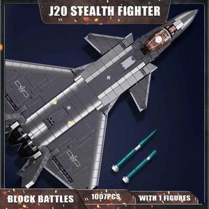 Aircraft Modle Sluban J-20 fighter jet building blocks World War II aircraft building blocks military models childrens toys adult gifts s2452089