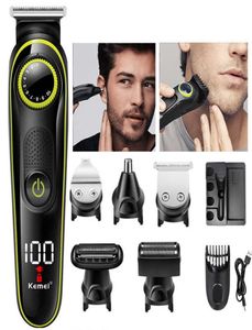 Kemei Electric Shaver facial body shaving machine hair clipper Trimmer For Men Beard Razor grooming set nose and ear trimmer P08177766833