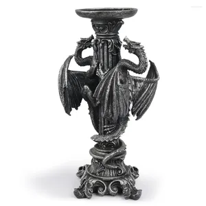 Świecowe uchwyty smok figurki świece uchwytowe stół obiadowy domek dekoracja rzymskie filary świeczniki antyczne ozdoby dekoracje centralne elementy