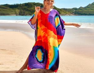 Kvinnor039s badkläder 2022 baddräkt kvinnor bikini coverups multi color sommar kimono klänning strand slitage badomslag långa simning8173054