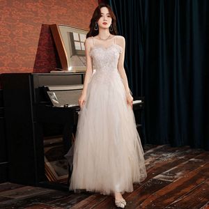 Suspender evening for women in 2024, new temperament, socialite wedding banquet bridesmaid dress, host small dress