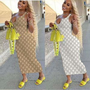 Women Casual Long Dresses Womens designer clothing tank top summer dresses for woman V neck sexy sleeveless luxury Ggse female loose party beach dresses 6 colors